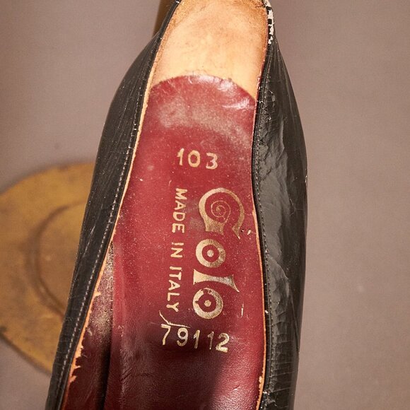 1970s Chunks Platform Suede Strip Loafer Heels - Picture 13 of 14